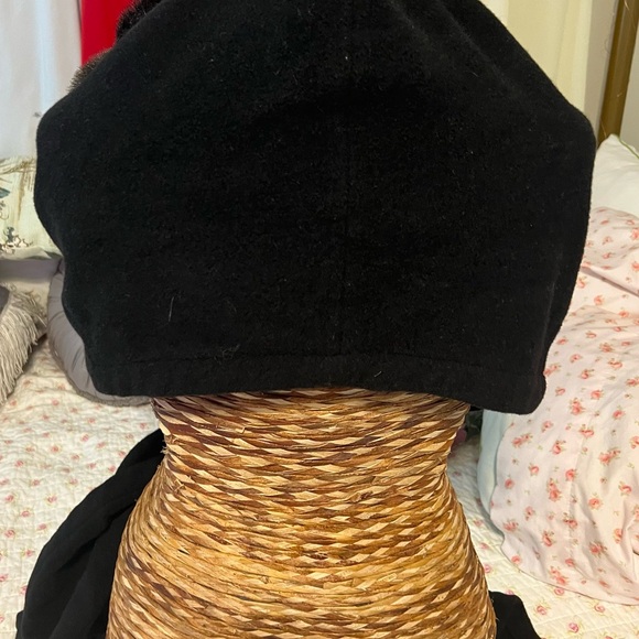 Black Faux Fur-Trimmed Hooded Wrap - Picture 6 of 11